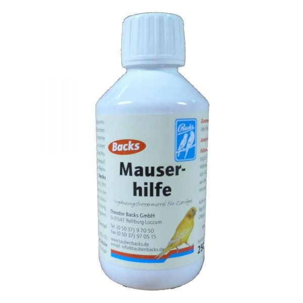 Backs Mauserhilfe für Vögel